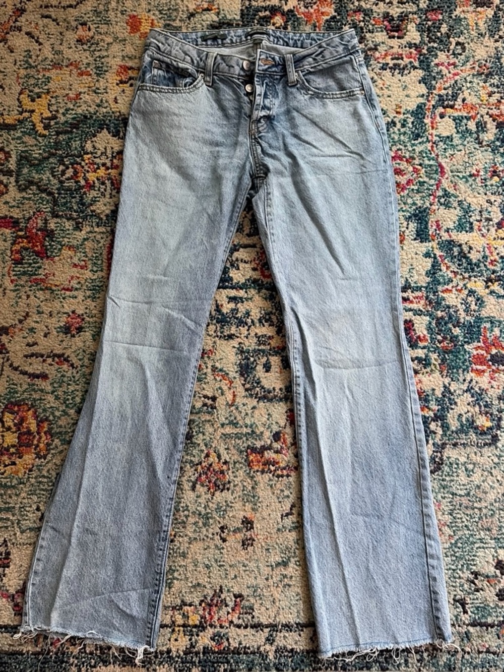 wild fable Light Wash wide/straight leg Jeans. Button fly